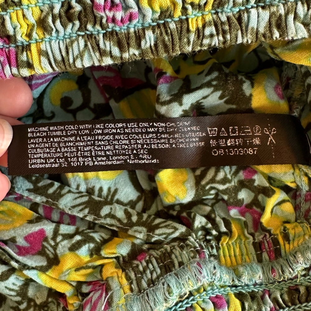 Anthropology Floral Wide Leg Flowy Pants. - Picture 4 of 5